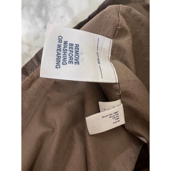 Gap Black and Olive Green Silk & Cotton Dress w/Pockets Size 0 - Picture 6 of 8